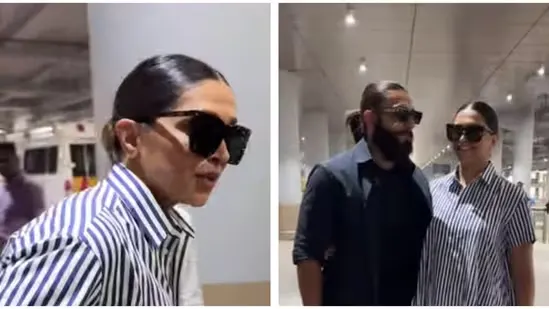 Deepika Padukone Poses for the Paparazzi as She Holds Ranveer Singh’s Hand at the Mumbai Airport. Watch